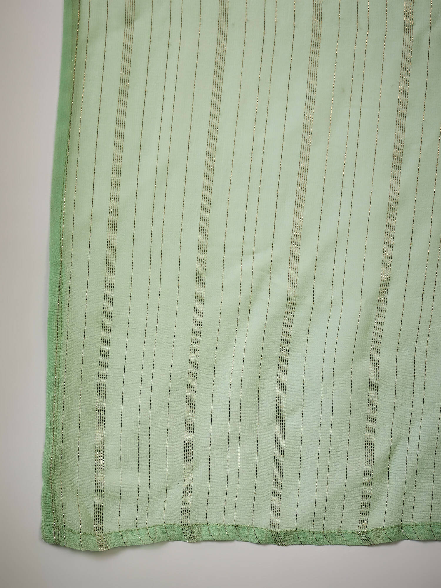 Sea Green Georgette Handwork Unstitched Dress Material - Hanika
