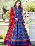 Partywear Designer Royal Blue Heavy Soft Killer Silk Salwar Suit - Anbazaar