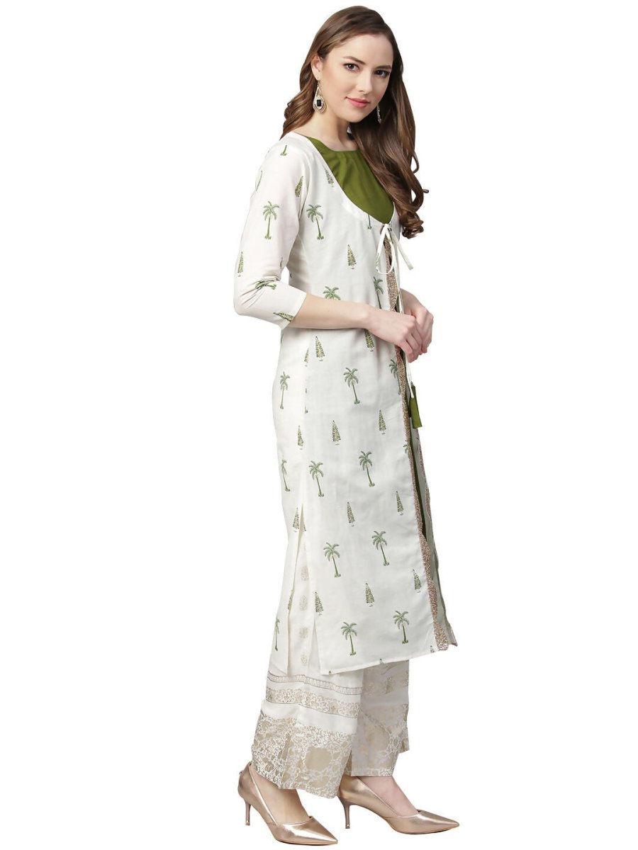 Ahalyaa Women's Traditional wear Kurta - Off White