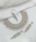 Joban Fashion White Stone Work Necklace Set
