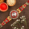 American Diamond Bling Rakhi And Fruit N Nut Chocolates