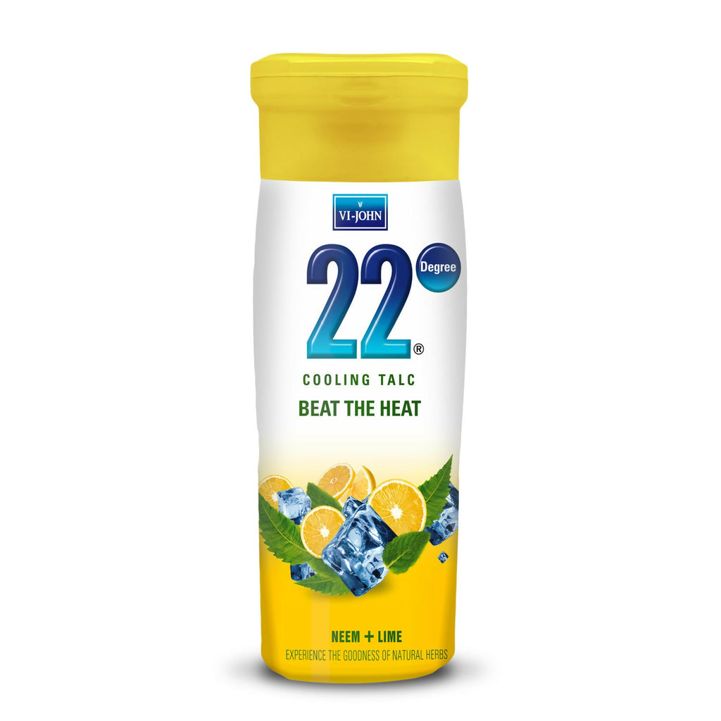 VI-JOHN 22 Degree Cooling Talc Beat the Heat Neem and Lime