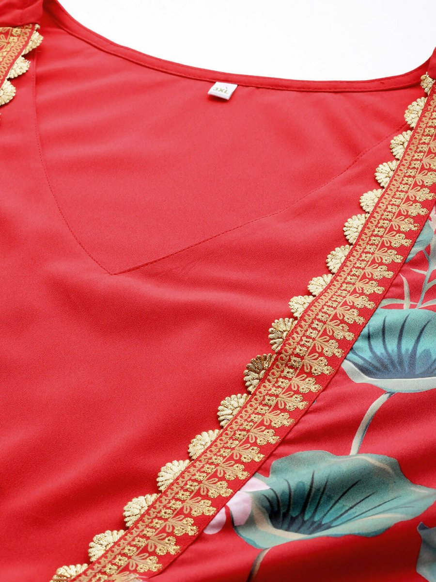 Ahalyaa Women's Traditional wear Ethnic Dress - Red