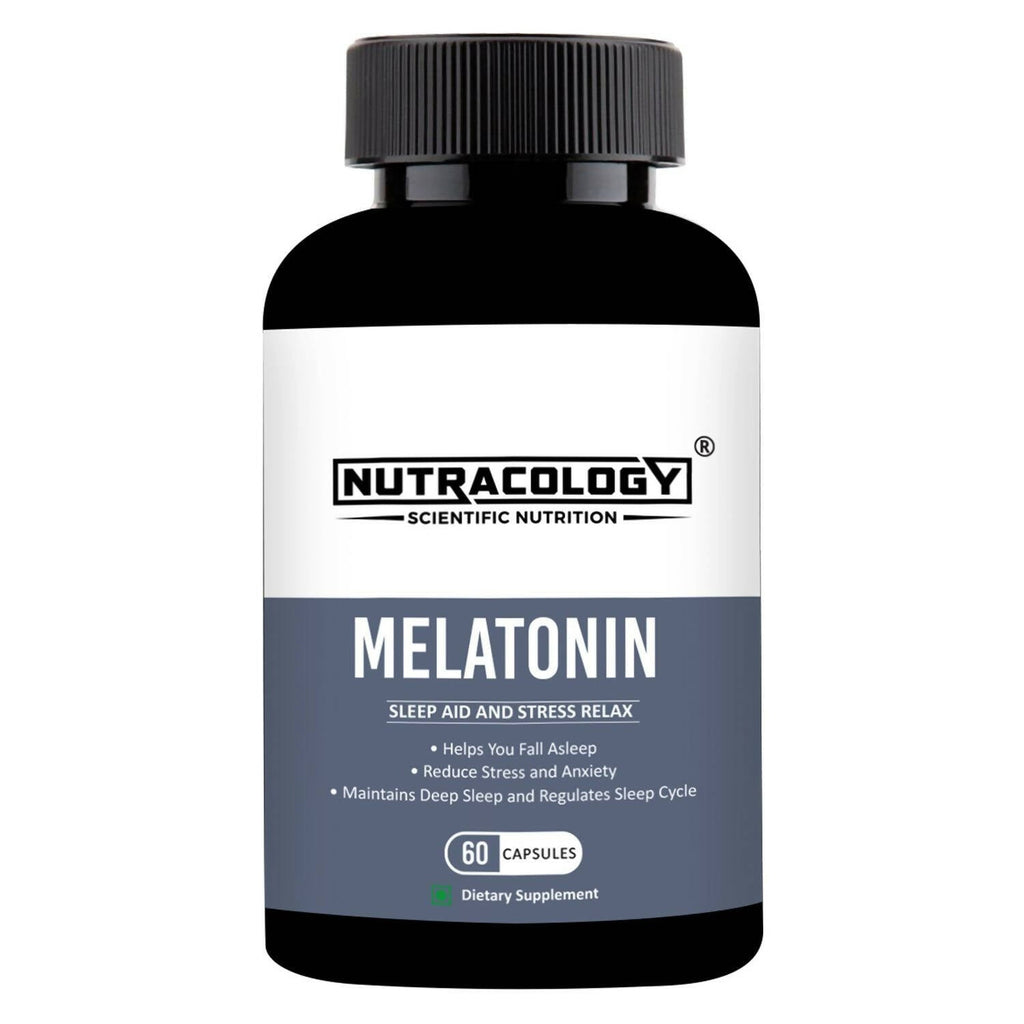 Nutracology Melatonin 3 mg Sleep Aid and Stress Relax Sleeping Aid Capsules