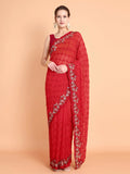 Vamsee Ammelia Red Georgette Saree