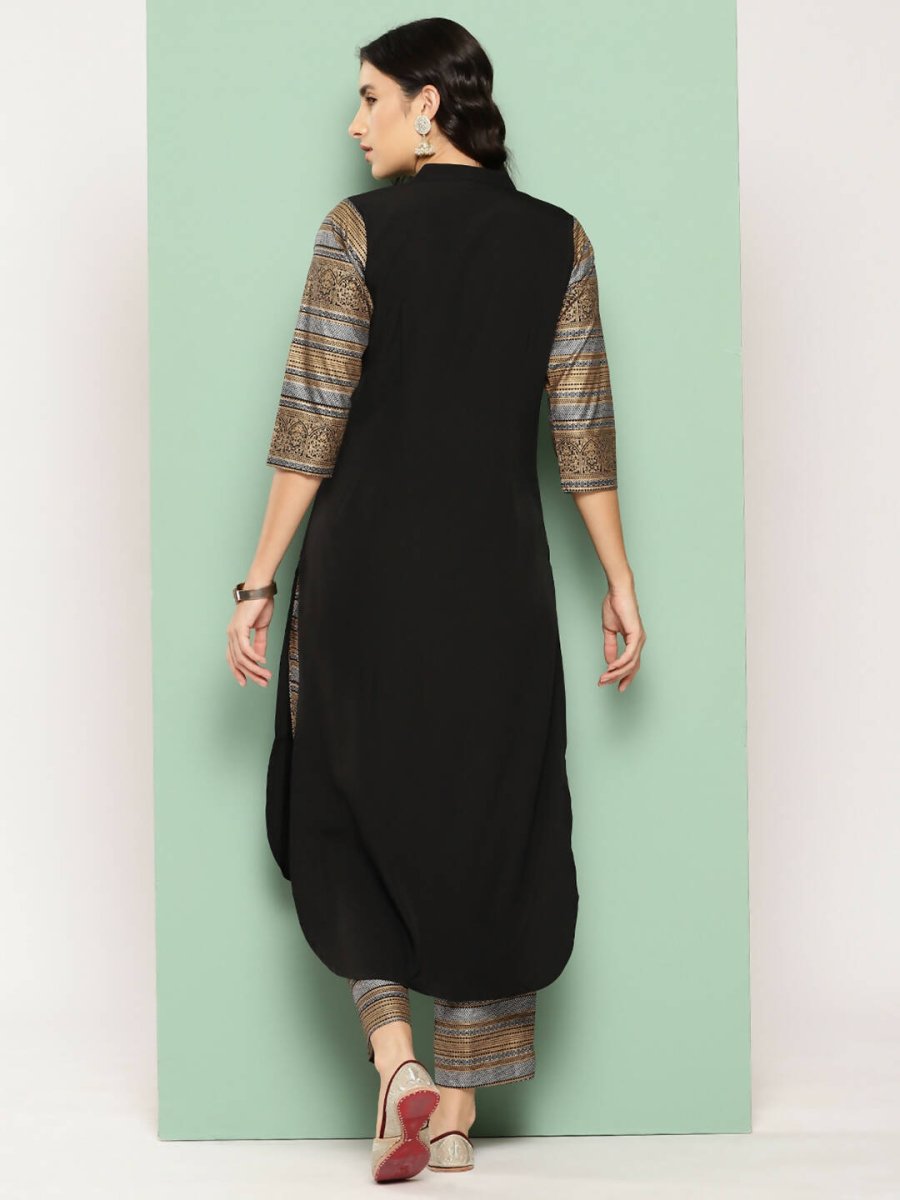 Ahalyaa Womens Kurta Set - Black