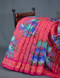 Shades Of Rani Pink Floral Design Semi Chanderi Saree By Gayathri Reddy Designer Studio