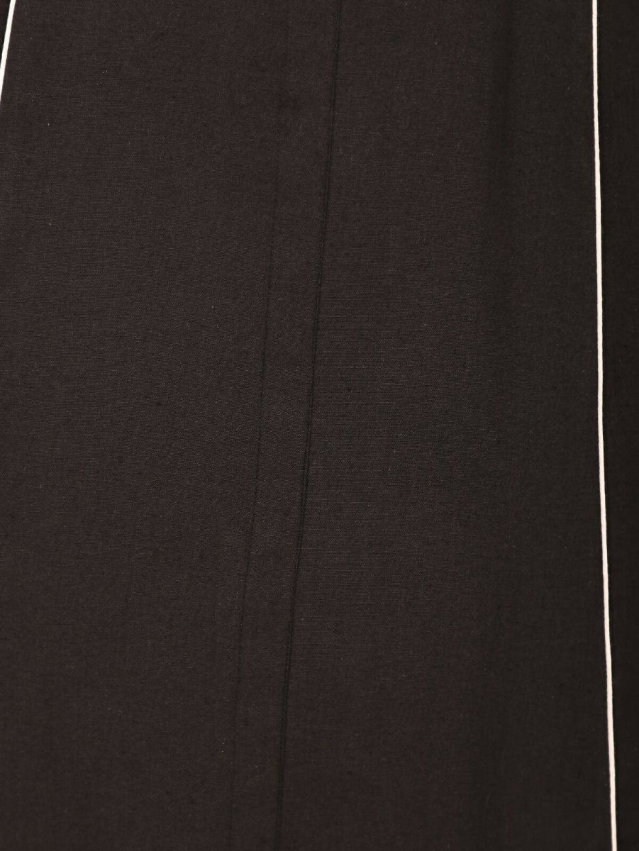 Aramya A-line Linen Cotton Solid Women's Kurta - Black