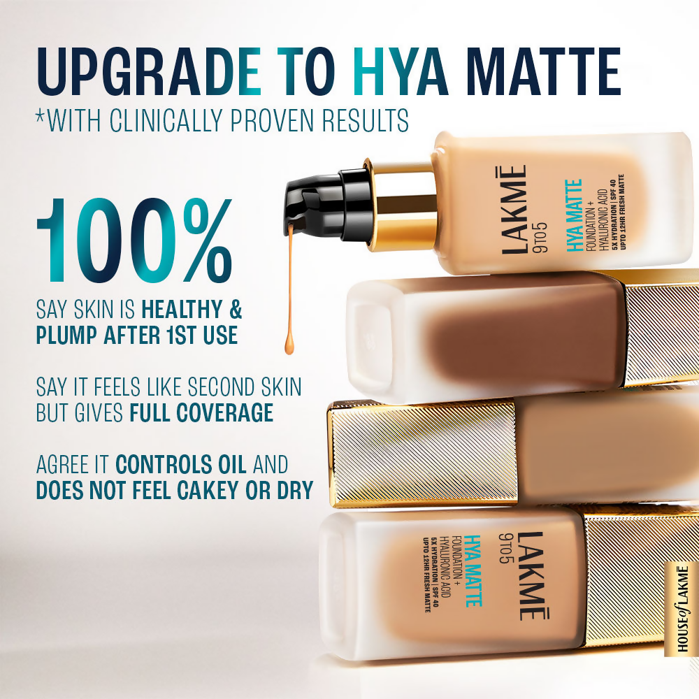 Lakme 9to5 Hya Matte Foundation + Hyaluronic Acid - Warm Sand