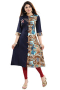 Snehal Creations Designer Rayon Long Kurti With Embroidery