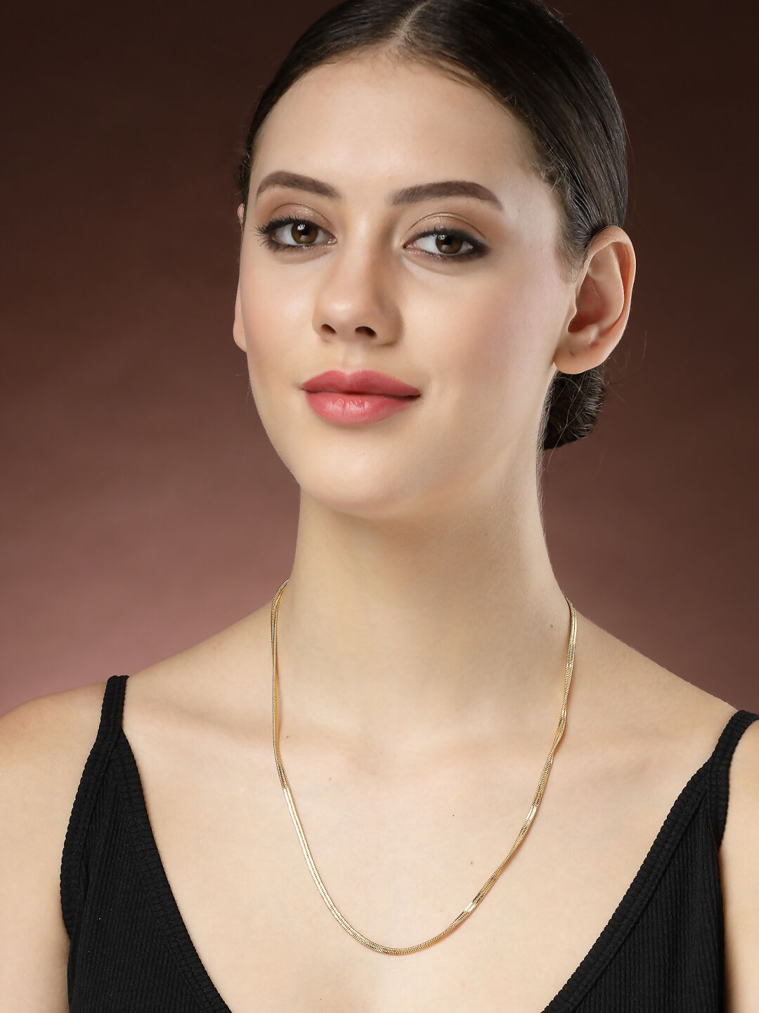 NVR Women's Set of 2 Gold-Polished Minimal Chain