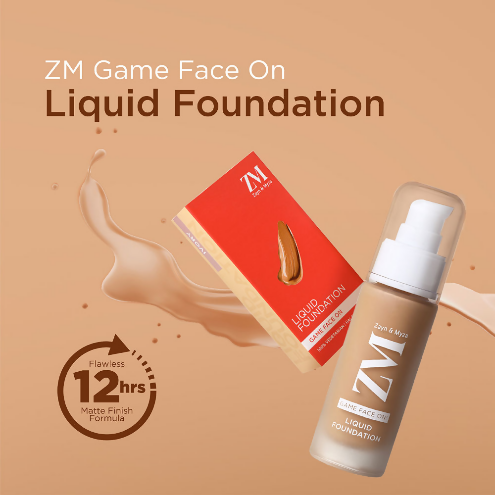 Zayn & Myza Game Face On Liquid Foundation With SPF 25 - Ivory