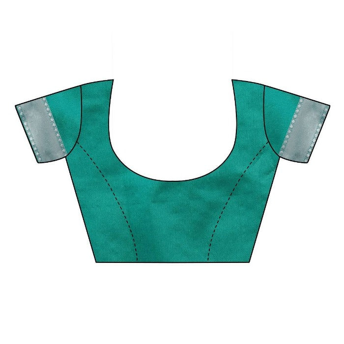 Vamika Banarasi Jacquard Weaving Rama Green Saree (AMEE RAMA)