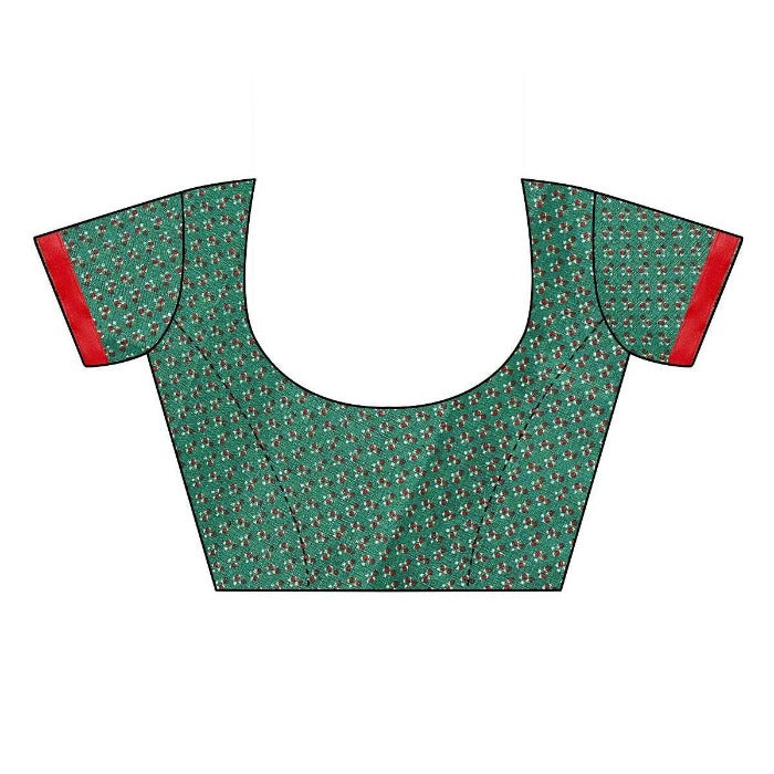Vamika Green Mirror Work With Jhalar Khadi Silk Saree (AASHI GREEN)