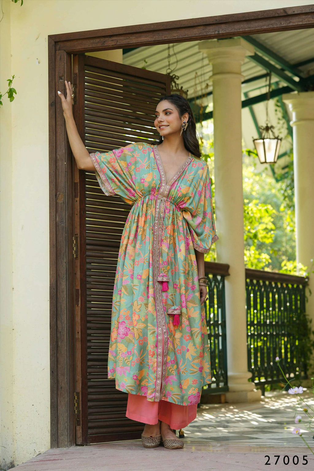 Women's Casual Fashionable Multi Mull Cotton co-ord set - Anya