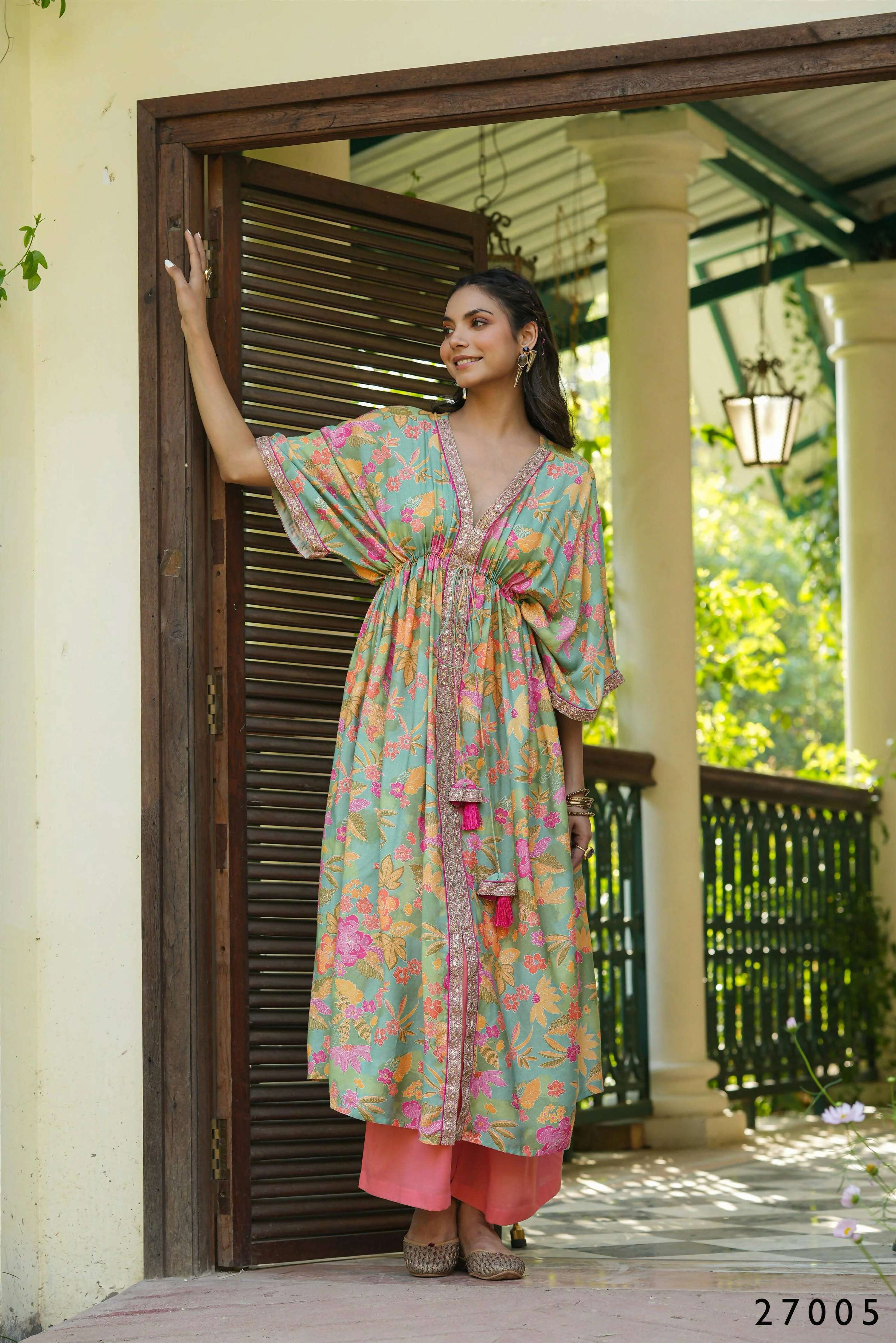 Women's Casual Fashionable Multi Mull Cotton co-ord set - Anya
