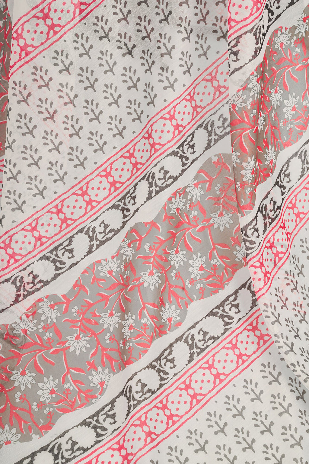 Vastranavya Green Digital Printed Linen Ready To Wear Designer Saree with Unstitched Blouse