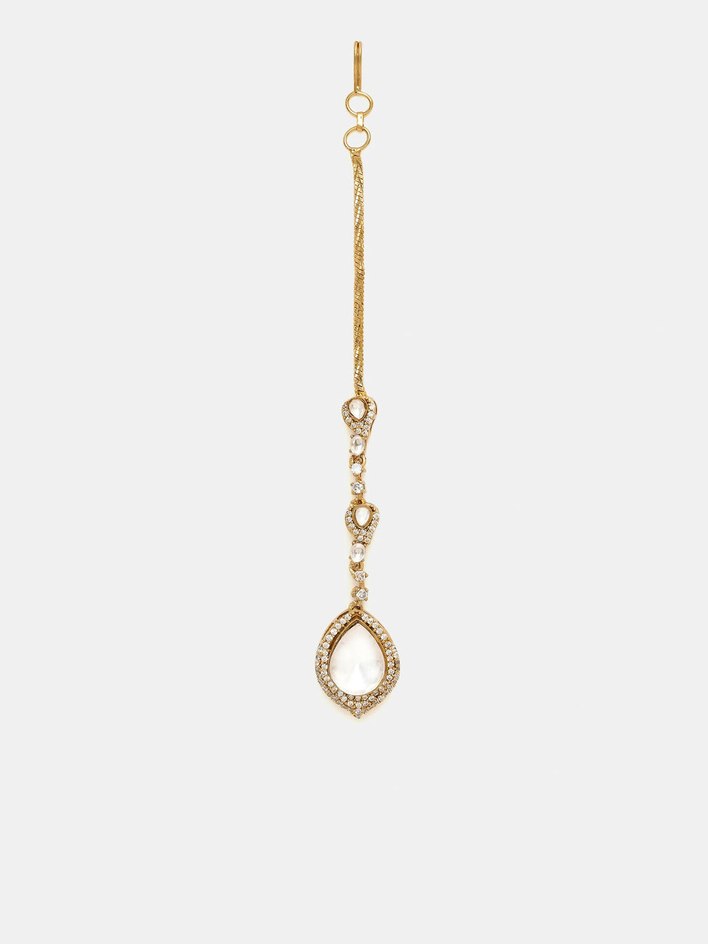 Ruby Raang 22k Gold Polished Kundan Maang Tikka