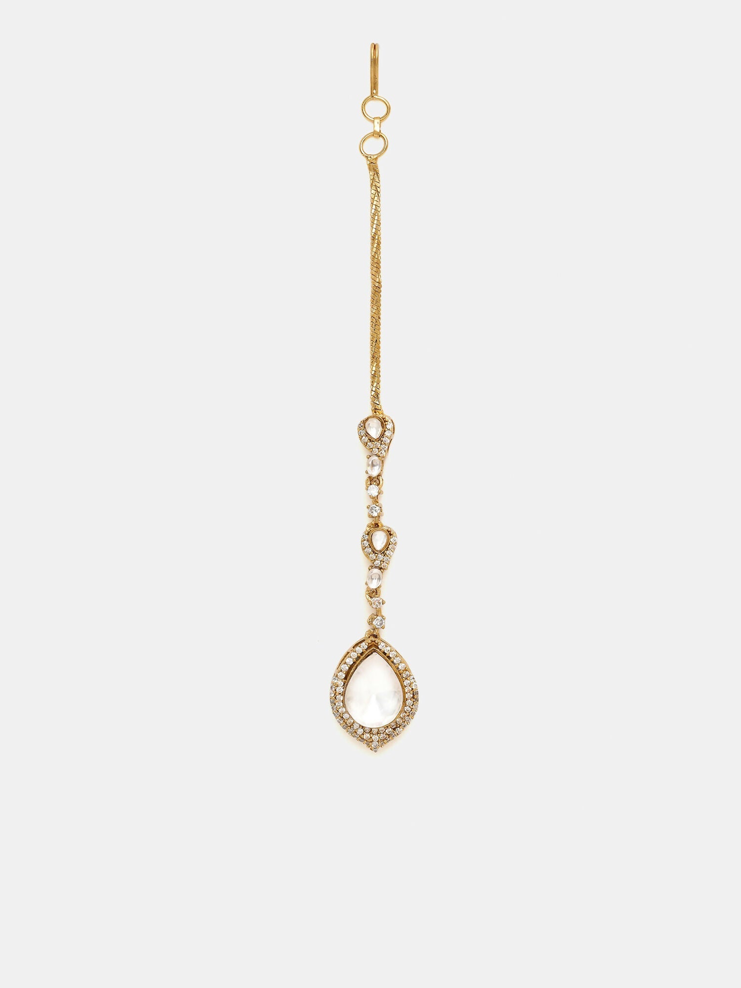 Ruby Raang 22k Gold Polished Kundan Maang Tikka