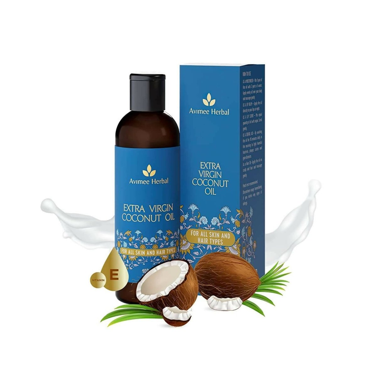 Avimee Herbal Extra Virgin Coconut Oil For Winters, Moisturizes Skin & Hair