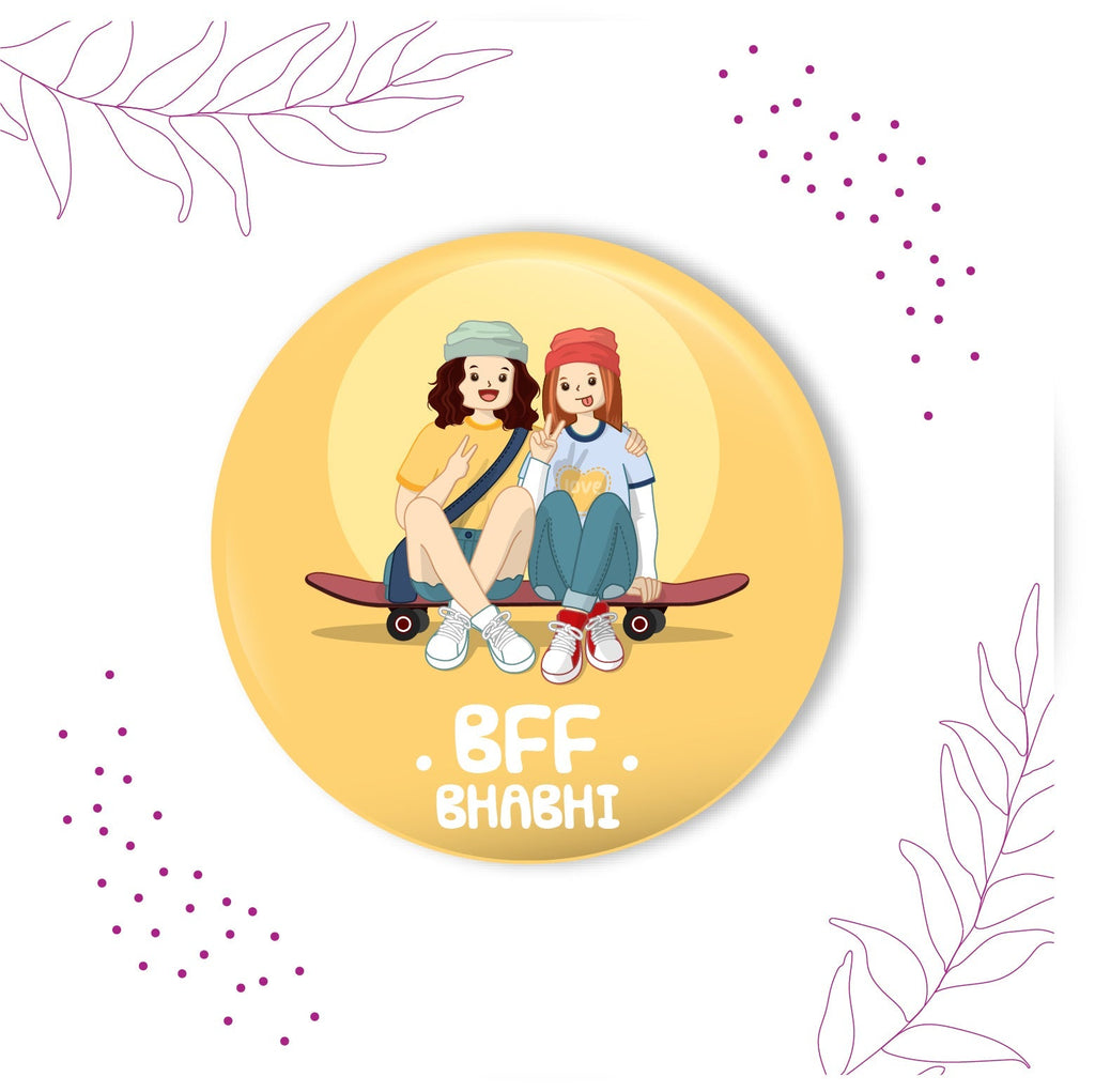 Indianvibez Bff Bhabhi Metal Rakhi/Lumba with Fridge Magnet - Kids Rakhi