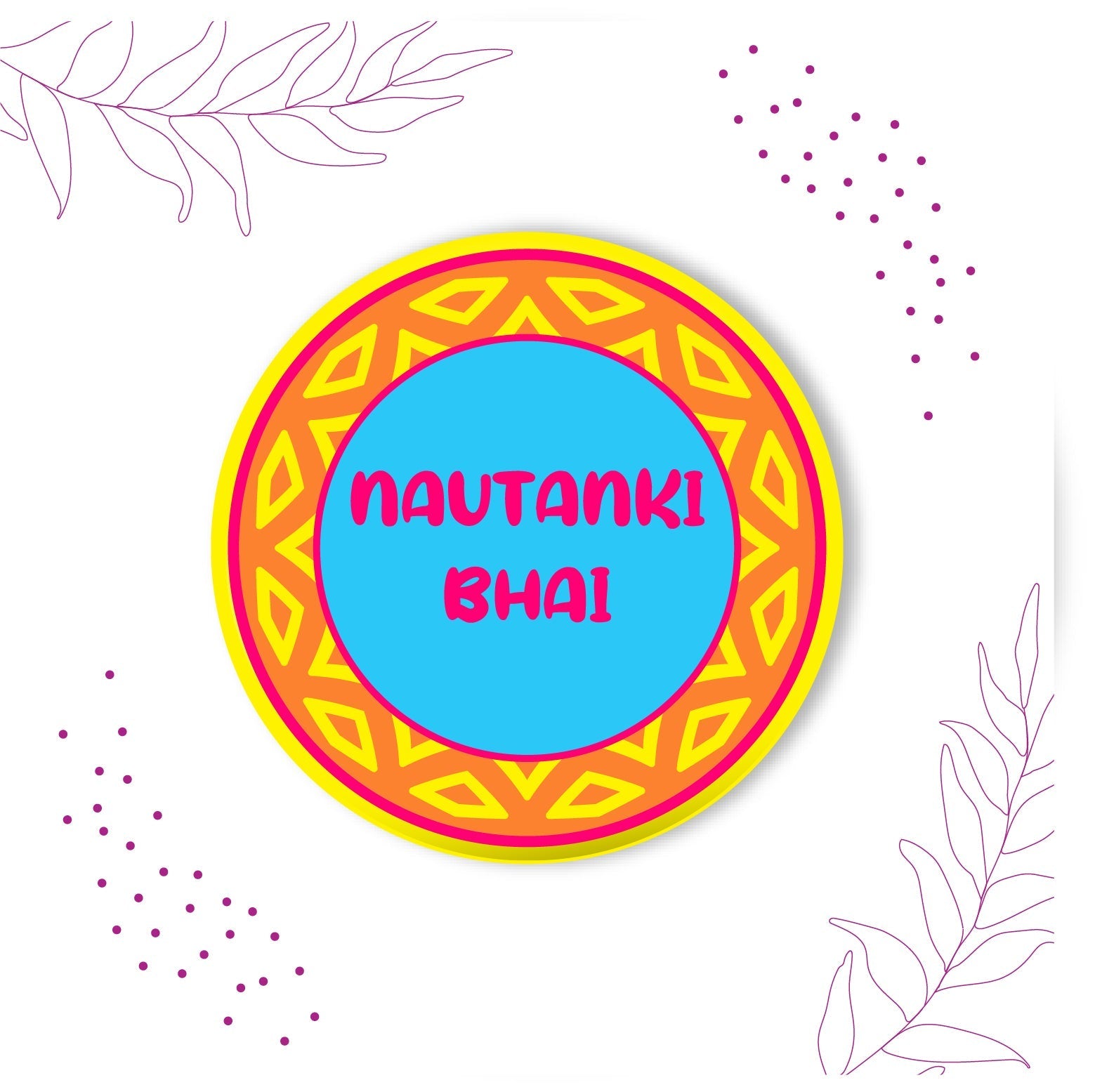 Indianvibez Nautanki Bhai Metal Rakhi with Fridge Magnet - Kids Rakhi