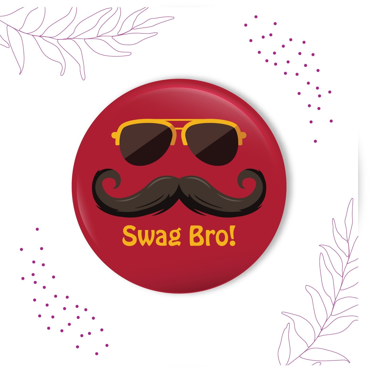 Indianvibez Swag Bro Metal Rakhi with Fridge Magnet - Kids Rakhi