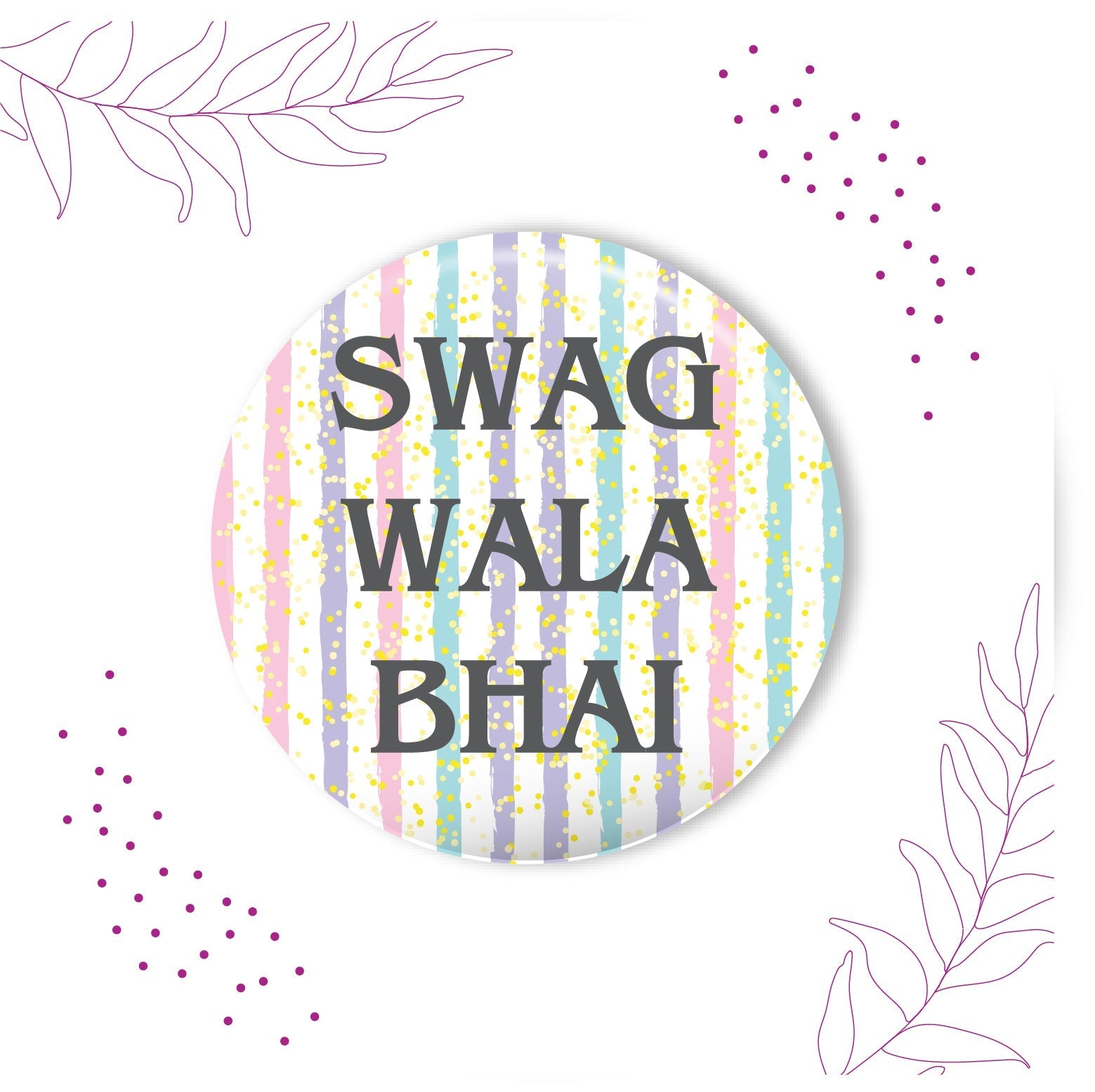Indianvibez Swag Wala Bhai Metal Rakhi with Fridge Magnet - Kids Rakhi