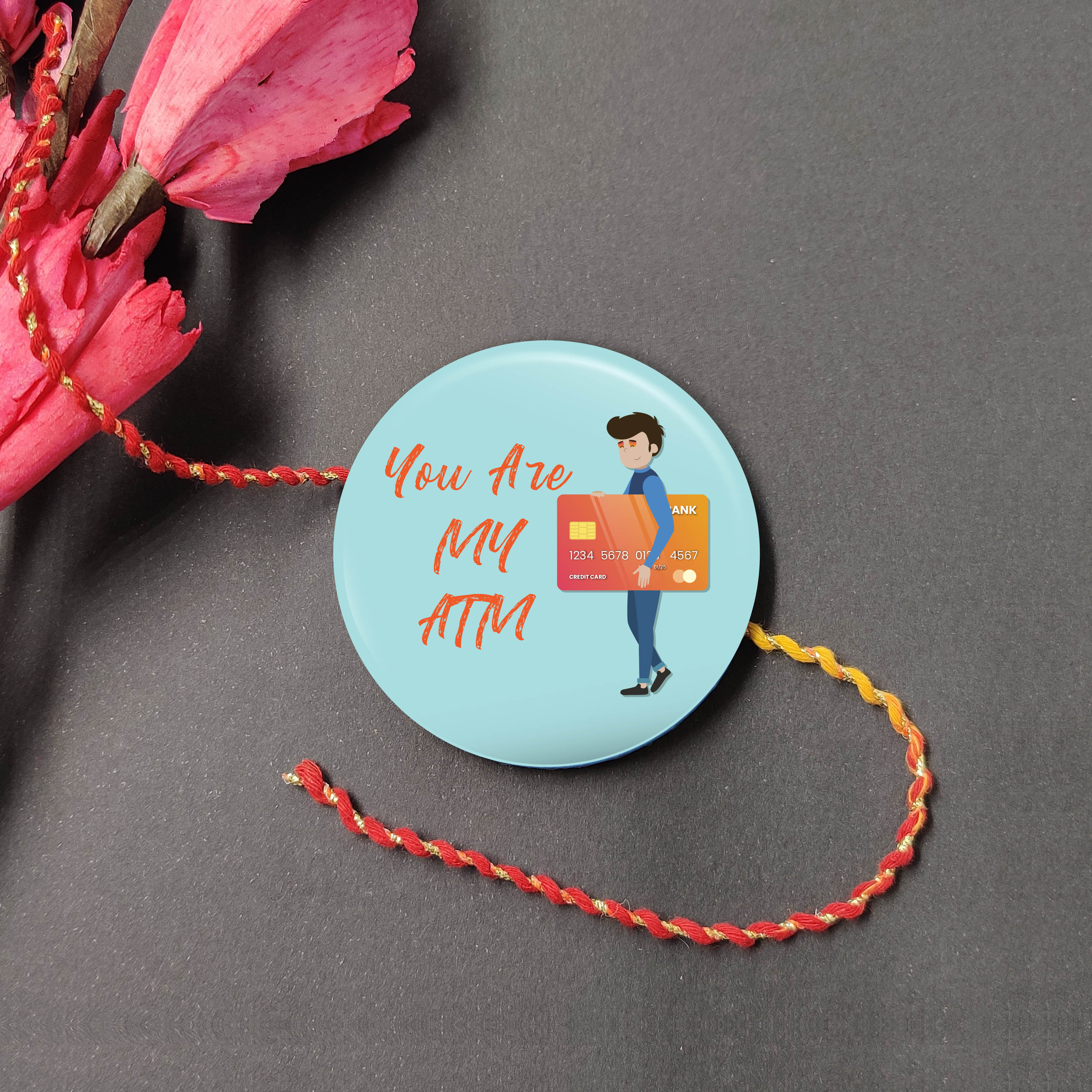 Indianvibez You are my ATM Metal Rakhi with Fridge Magnet - Kids Rakhi