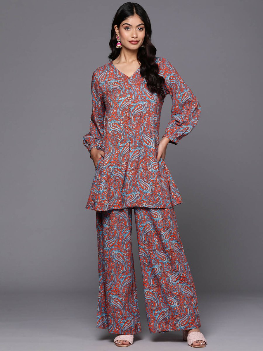 Ahalyaa Women's Traditional Wear Co-ods - Teal Blue