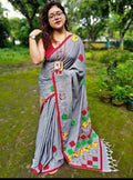 Exclusive Collection Multy Beautiful Cotton Applique Work Saree