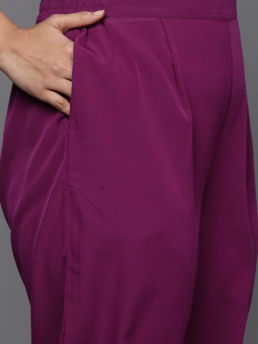 Ahalyaa Women's Traditional wear Kurta Set - Purple
