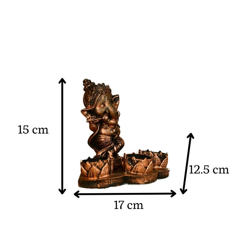 Ganesh Resin Candle Holder by Sowpeace / Artisan Home Decor & Showpiece