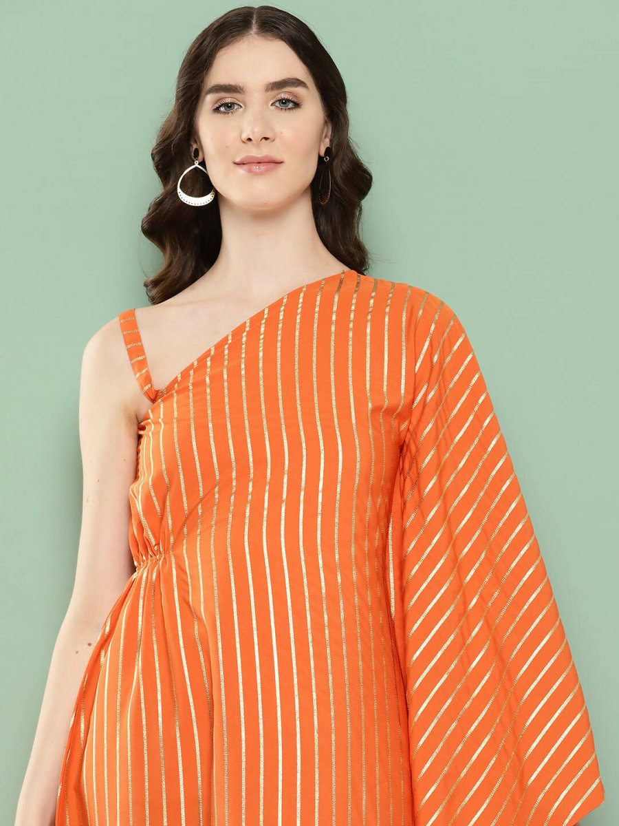 Ahalyaa Women's Traditional Wear Co-ods - Orange