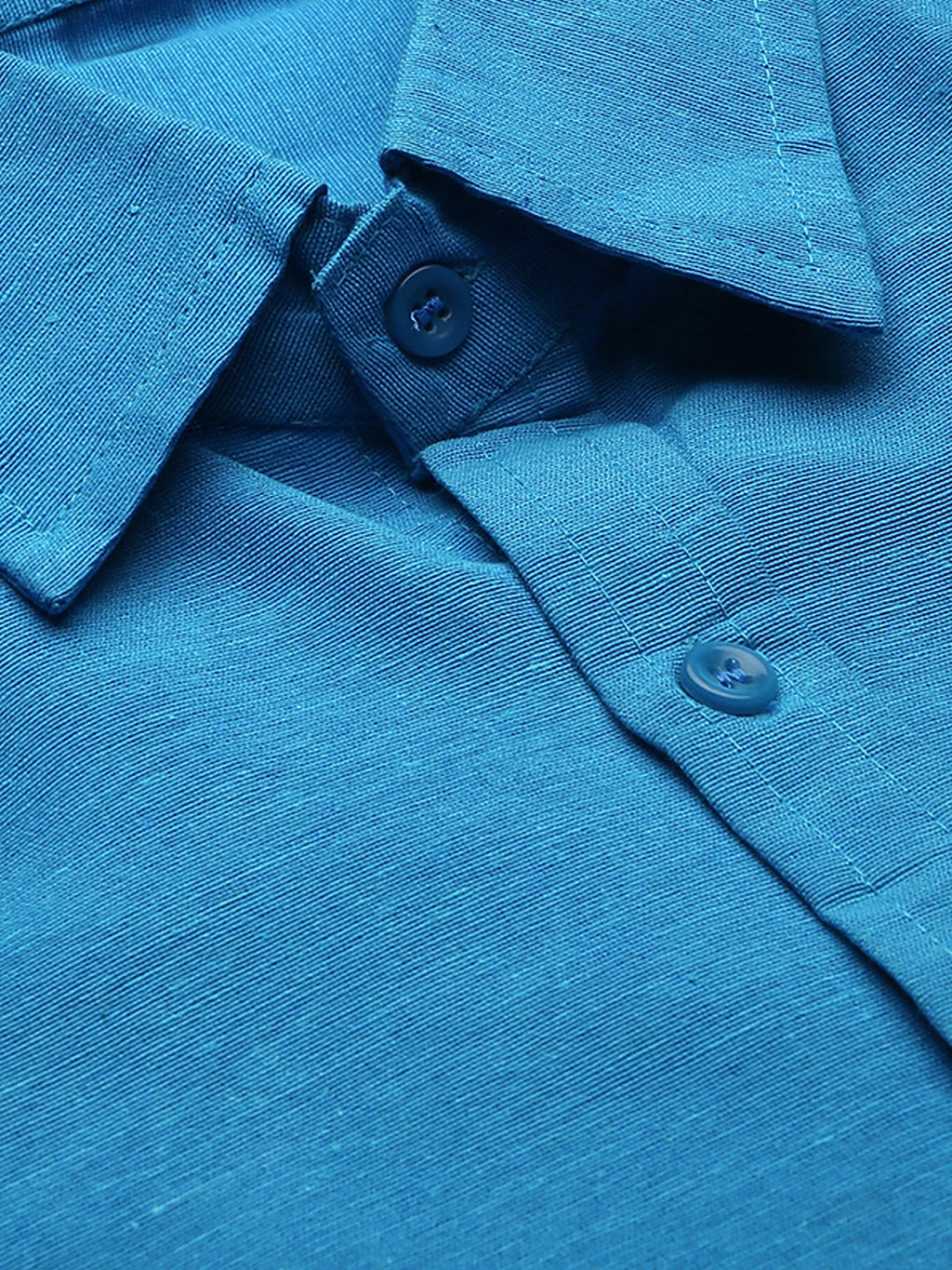 RIAG Blue Men's Full Sleeves Solid Shirt