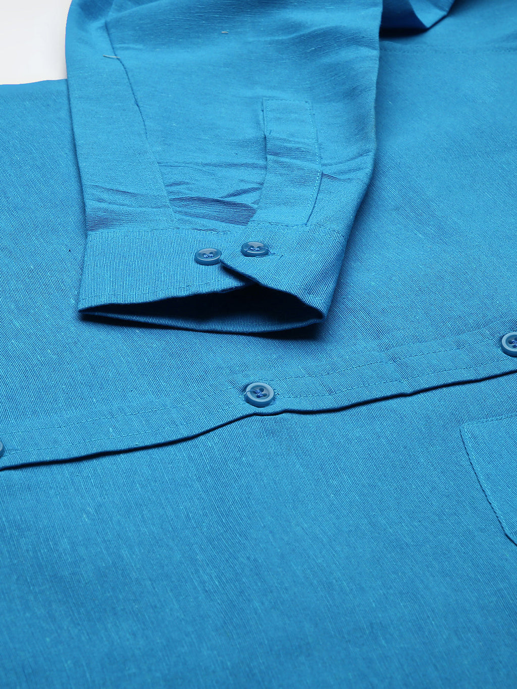 RIAG Blue Men's Full Sleeves Solid Shirt