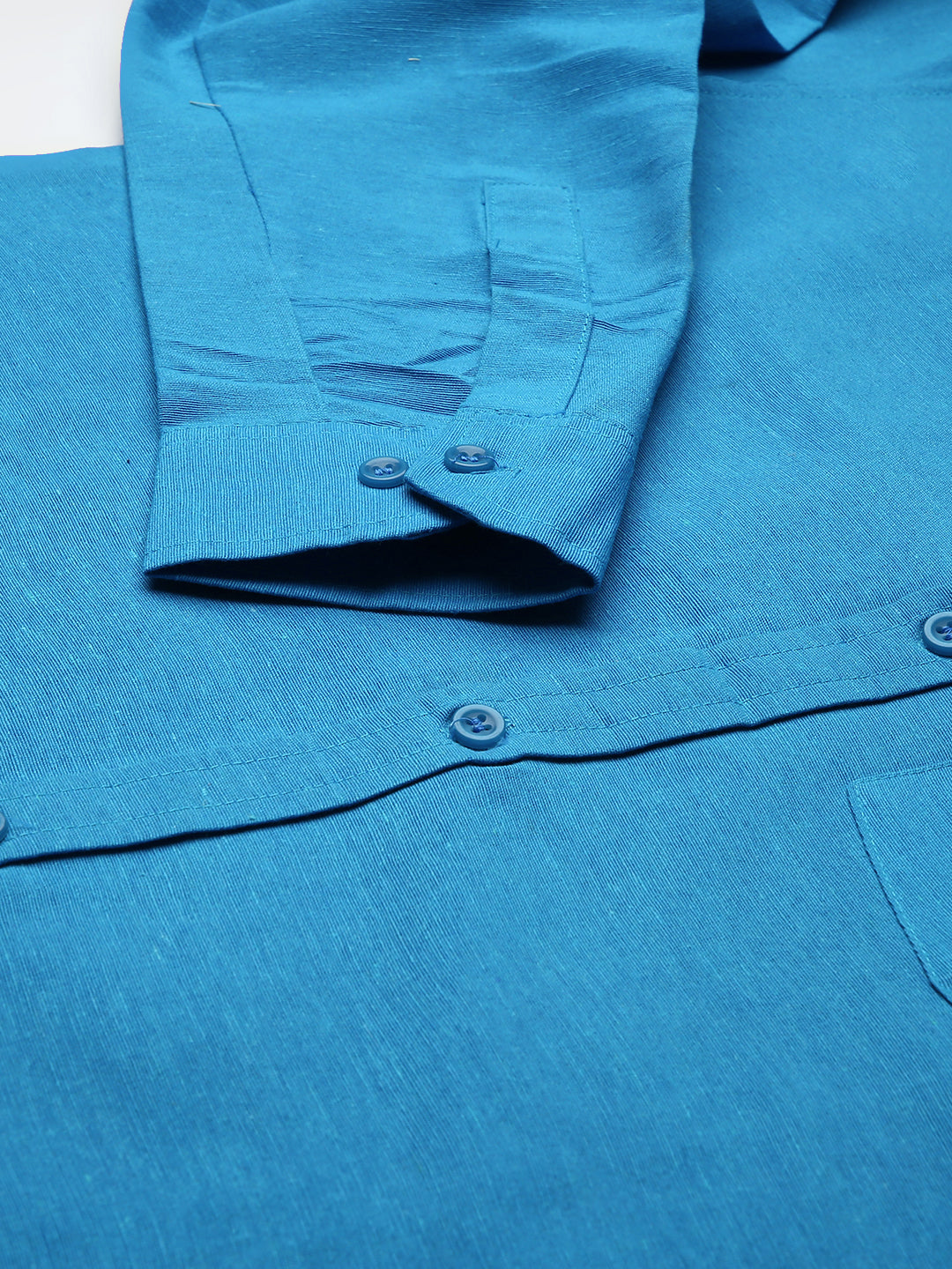 RIAG Blue Men's Full Sleeves Solid Shirt