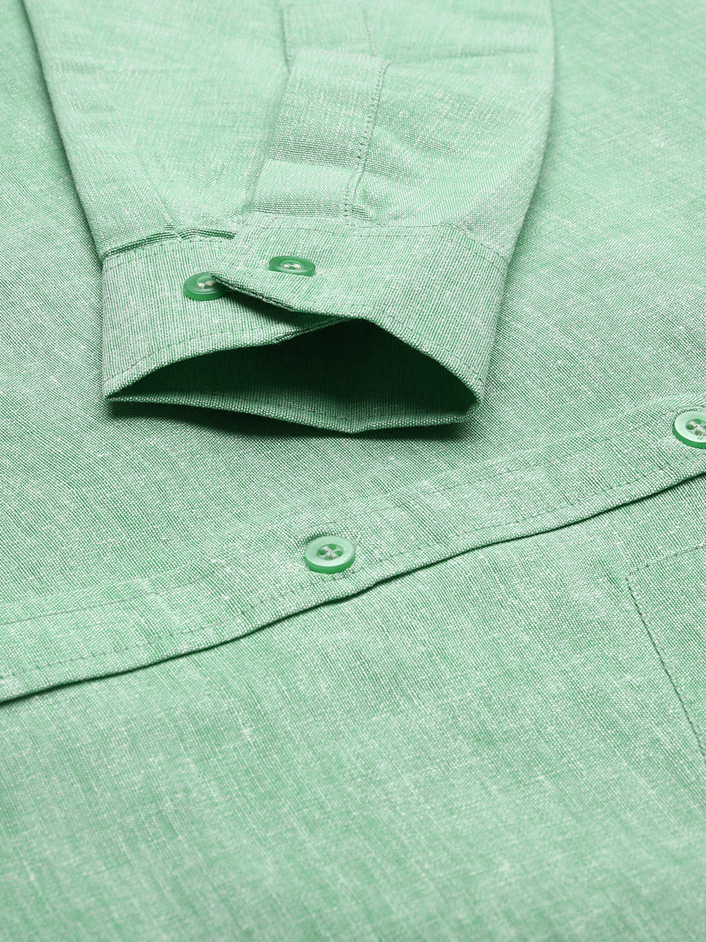 RIAG Green Men's Full Sleeves Solid Shirt