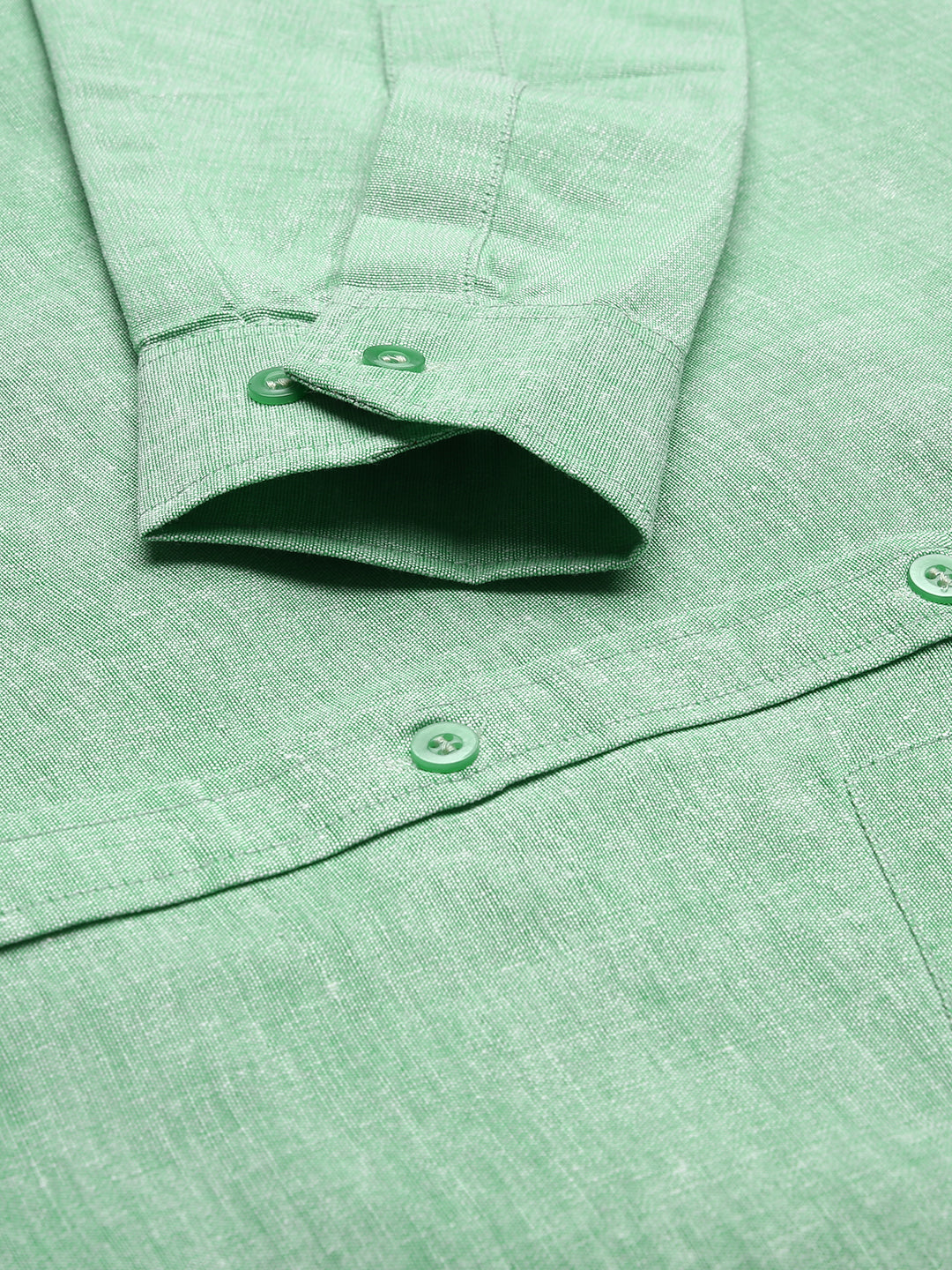 RIAG Green Men's Full Sleeves Solid Shirt