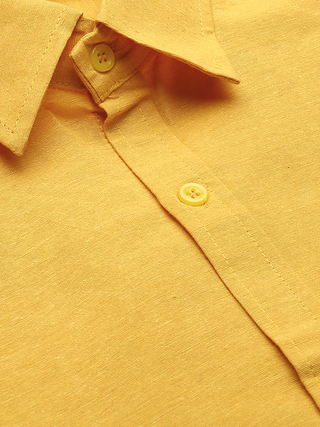 RIAG Yellow Men's Full Sleeves Solid Shirt