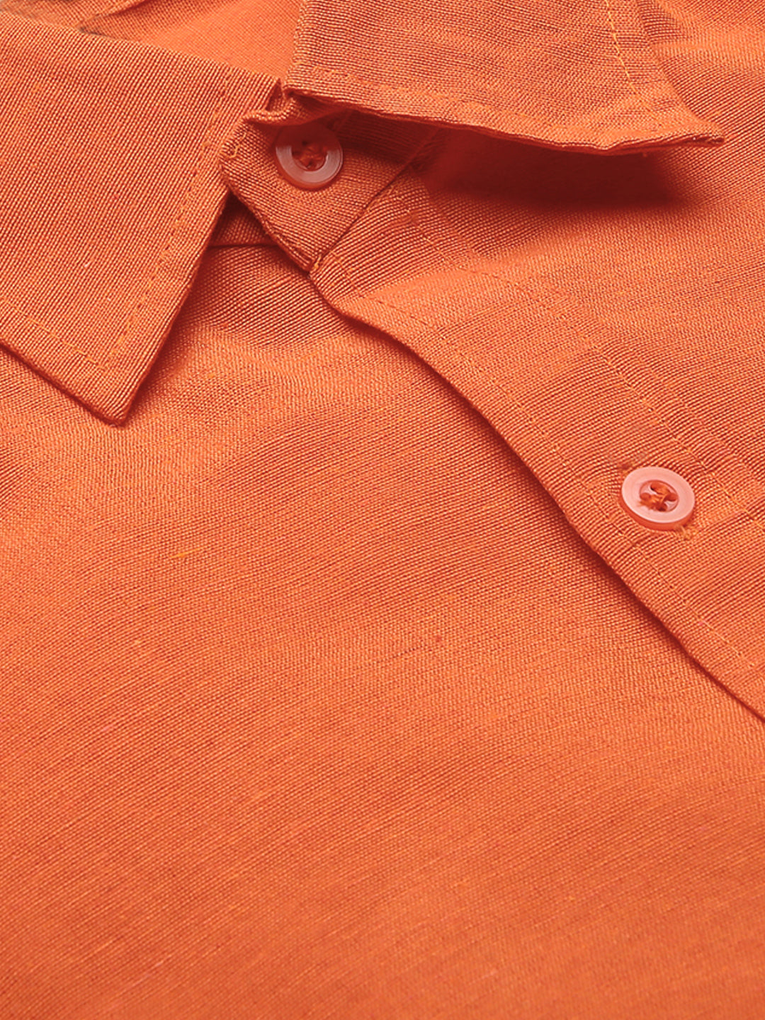 RIAG Orange Men's Full Sleeves Solid Shirt