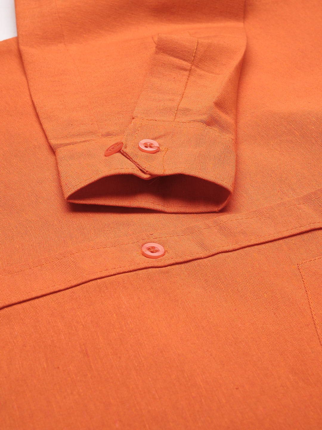 RIAG Orange Men's Full Sleeves Solid Shirt