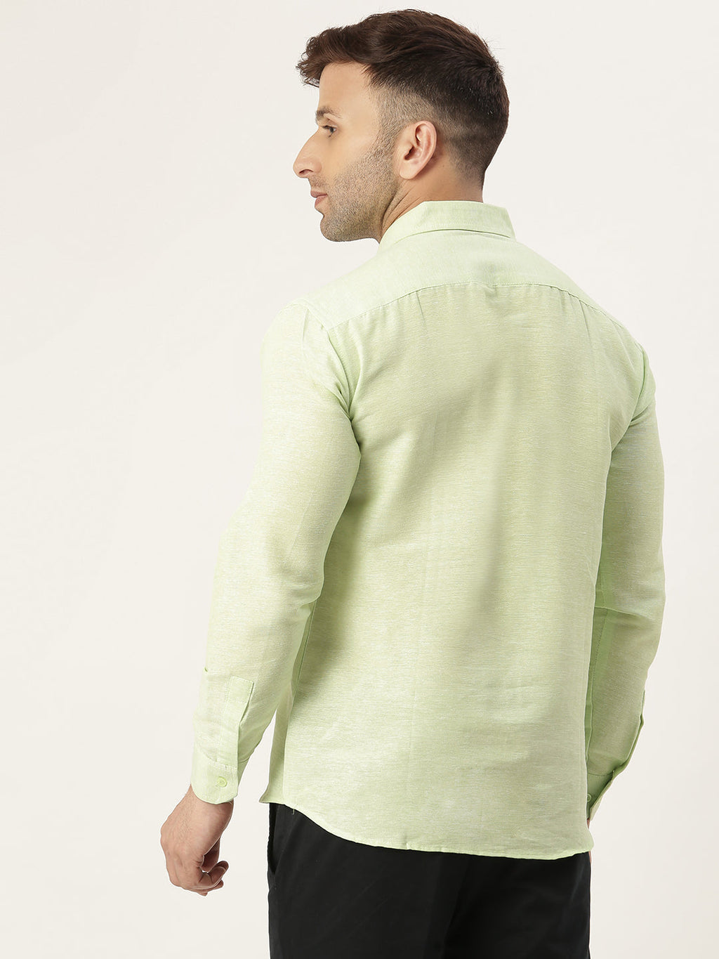 RIAG Green Men's Full Sleeves Solid Shirt