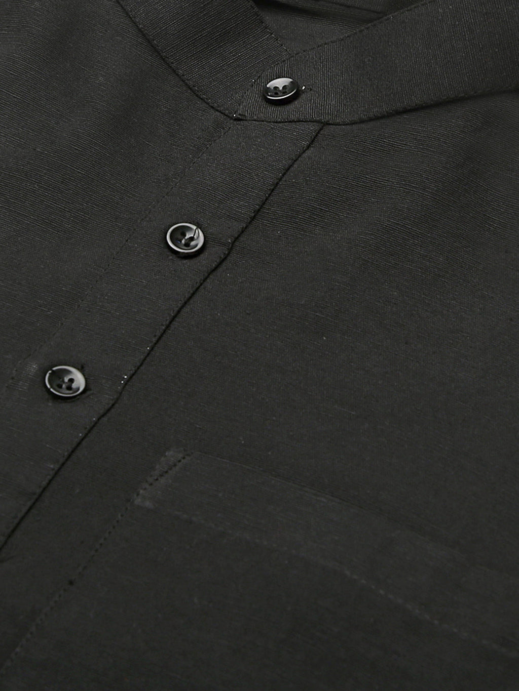 RIAG Men's Black Cotton Short Ethnic Kurta