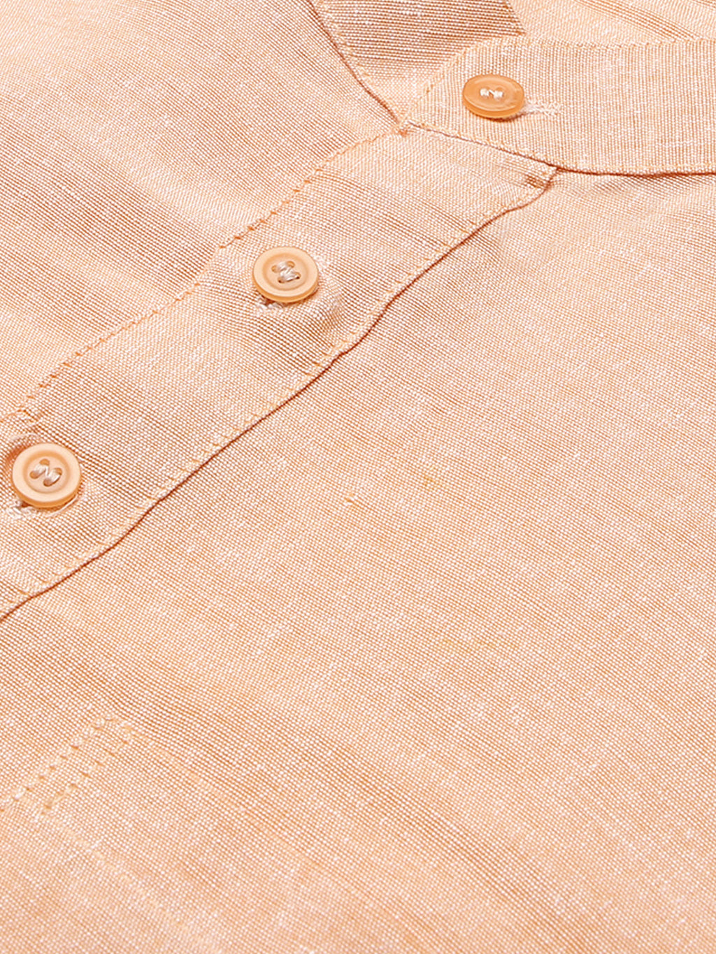RIAG Men's Orange Cotton Short Ethnic Kurta