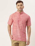 RIAG Men's Red Cotton Long Ethnic Kurta