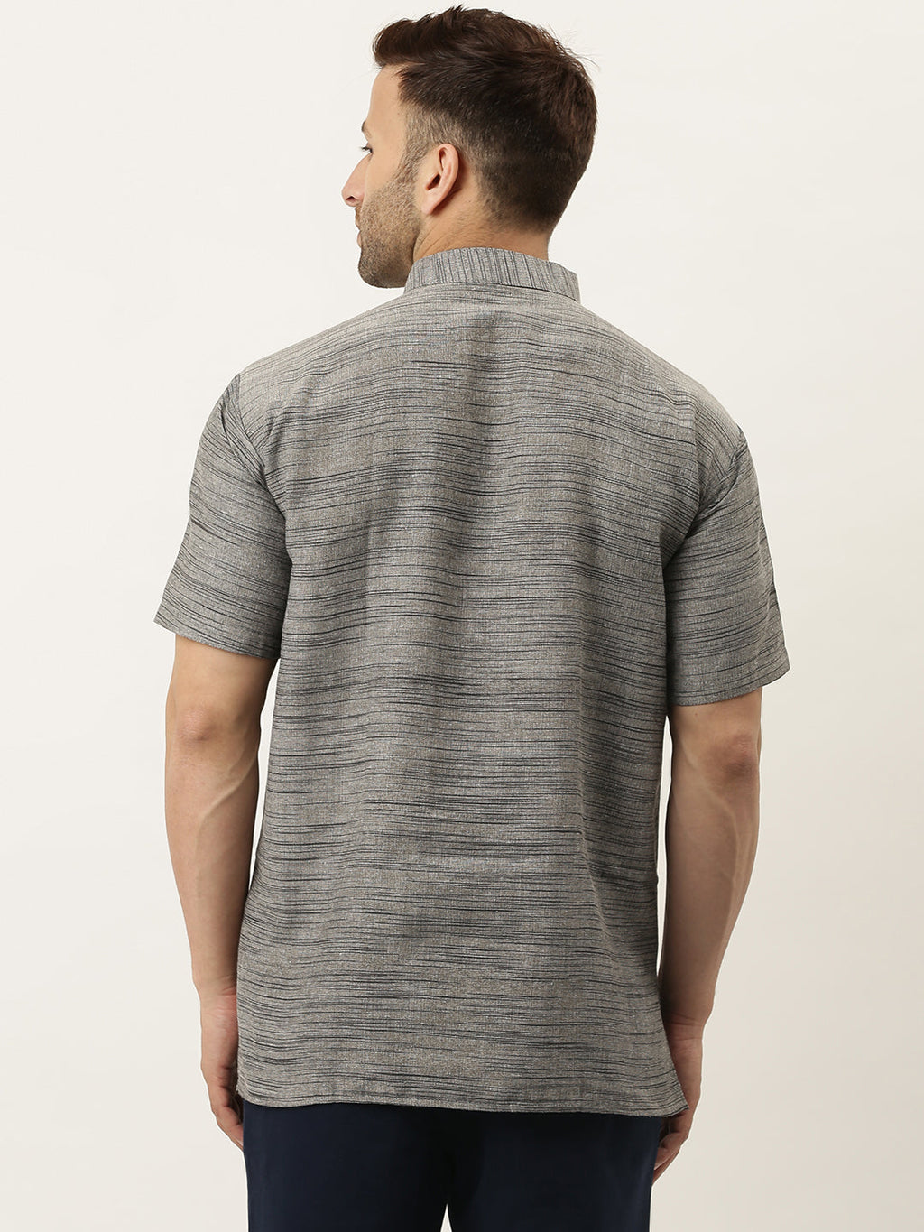 RIAG Men's Grey Cotton Long Ethnic Kurta