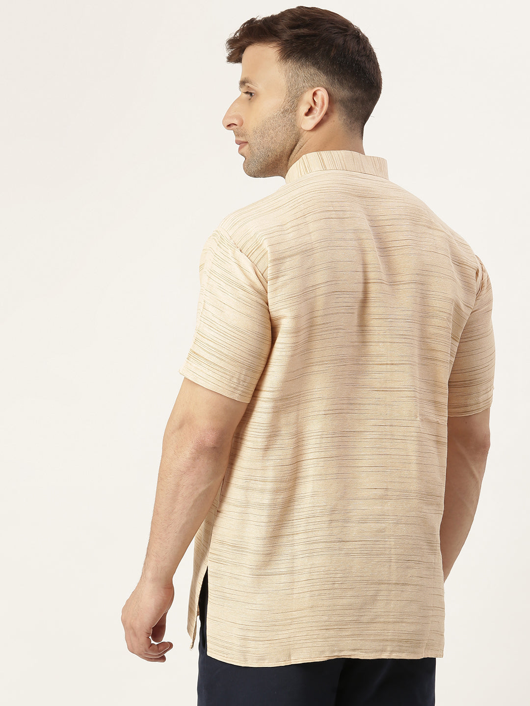 RIAG Men's Beige Cotton Long Ethnic Kurta