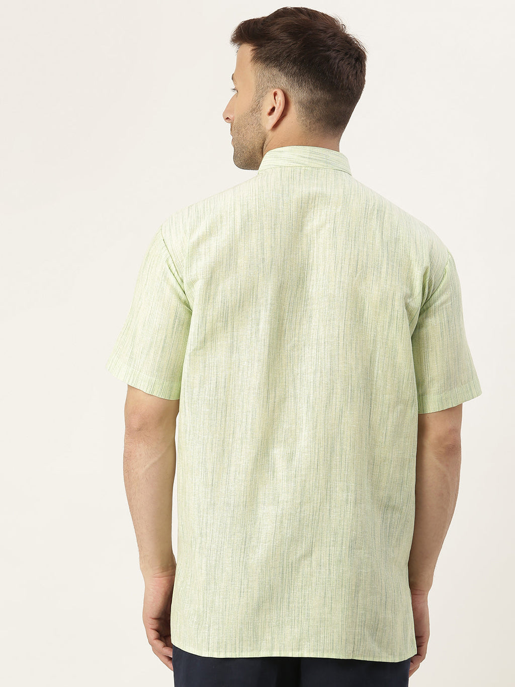 RIAG Men's Green Cotton Long Ethnic Kurta