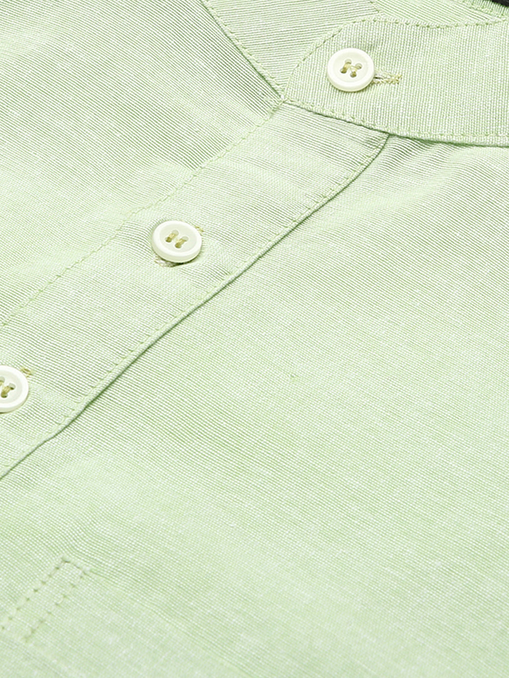 RIAG Men's Green Cotton Short Ethnic Kurta